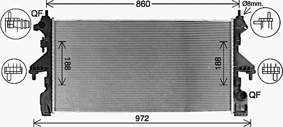 Ava Quality Cooling CN2321 - Radiators, Motora dzesēšanas sistēma autodraugiem.lv