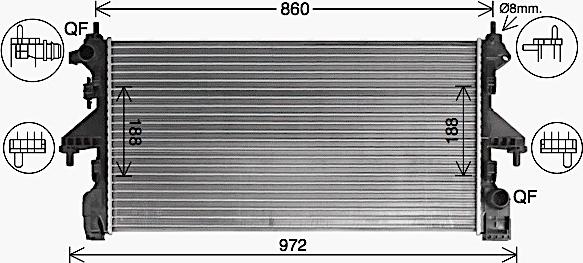 Ava Quality Cooling CN2322 - Radiators, Motora dzesēšanas sistēma autodraugiem.lv