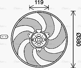 Ava Quality Cooling CN7555 - Ventilators, Motora dzesēšanas sistēma autodraugiem.lv