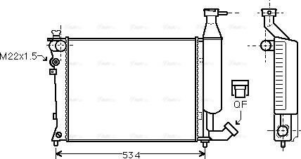 Ava Quality Cooling CNA2149 - Radiators, Motora dzesēšanas sistēma autodraugiem.lv