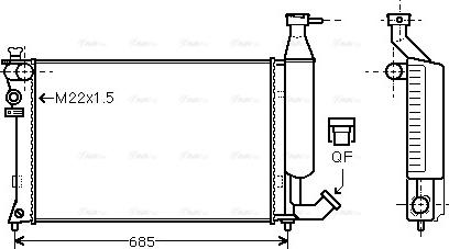 Ava Quality Cooling CNA2140 - Radiators, Motora dzesēšanas sistēma autodraugiem.lv