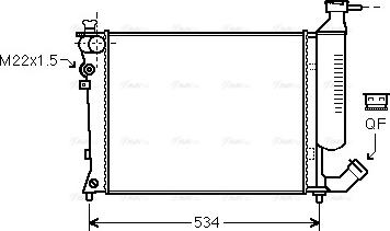 Ava Quality Cooling CNA2154 - Radiators, Motora dzesēšanas sistēma autodraugiem.lv