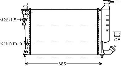 Ava Quality Cooling CNA2156 - Radiators, Motora dzesēšanas sistēma autodraugiem.lv