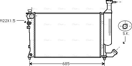 Ava Quality Cooling CNA2168 - Radiators, Motora dzesēšanas sistēma autodraugiem.lv