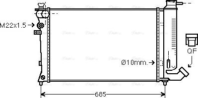 Ava Quality Cooling CNA2108 - Radiators, Motora dzesēšanas sistēma autodraugiem.lv