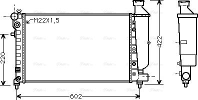 Ava Quality Cooling CNA2116 - Radiators, Motora dzesēšanas sistēma autodraugiem.lv