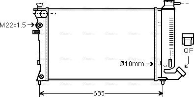 Ava Quality Cooling CNA2112 - Radiators, Motora dzesēšanas sistēma autodraugiem.lv