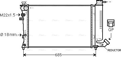 Ava Quality Cooling CNA2122 - Radiators, Motora dzesēšanas sistēma autodraugiem.lv