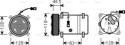 Ava Quality Cooling CNAK158 - Kompresors, Gaisa kond. sistēma autodraugiem.lv