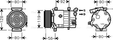 Ava Quality Cooling CNAK255 - Kompresors, Gaisa kond. sistēma autodraugiem.lv