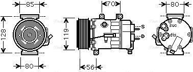 Ava Quality Cooling CNAK250 - Kompresors, Gaisa kond. sistēma autodraugiem.lv
