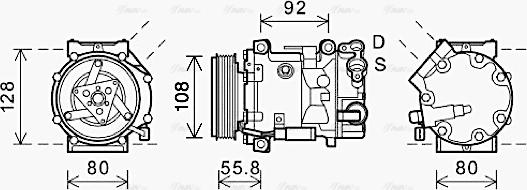 Ava Quality Cooling CNAK282 - Kompresors, Gaisa kond. sistēma autodraugiem.lv