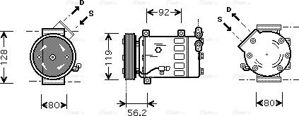 Ava Quality Cooling CNAK237 - Kompresors, Gaisa kond. sistēma autodraugiem.lv