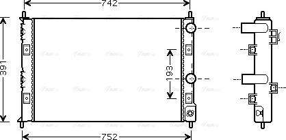 Ava Quality Cooling CRA2076 - Radiators, Motora dzesēšanas sistēma autodraugiem.lv