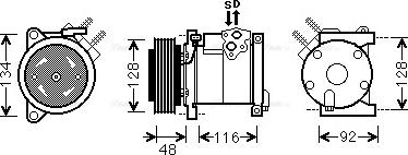 Ava Quality Cooling CRAK102 - Kompresors, Gaisa kond. sistēma autodraugiem.lv