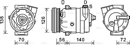 Ava Quality Cooling CTK066 - Kompresors, Gaisa kond. sistēma autodraugiem.lv