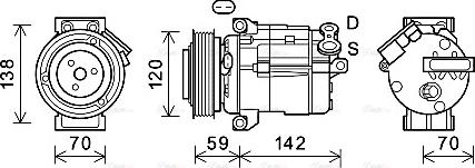 Ava Quality Cooling CTK063 - Kompresors, Gaisa kond. sistēma autodraugiem.lv