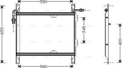 Ava Quality Cooling DF 5022 - Kondensators, Gaisa kond. sistēma autodraugiem.lv