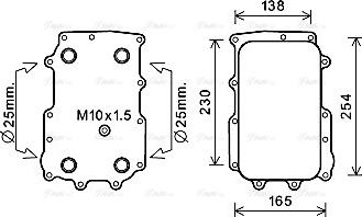 Ava Quality Cooling DF3072 - Eļļas radiators, Motoreļļa autodraugiem.lv