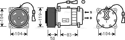 Ava Quality Cooling DFAK057 - Kompresors, Gaisa kond. sistēma autodraugiem.lv