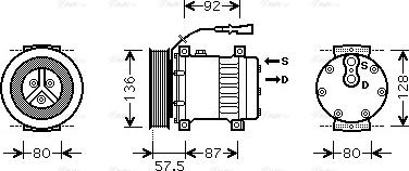 Ava Quality Cooling DFAK033 - Kompresors, Gaisa kond. sistēma autodraugiem.lv