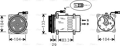 Ava Quality Cooling DFAK025 - Kompresors, Gaisa kond. sistēma autodraugiem.lv