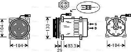 Ava Quality Cooling DFAK026 - Kompresors, Gaisa kond. sistēma autodraugiem.lv