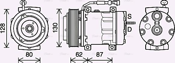 Ava Quality Cooling DFAK073 - Kompresors, Gaisa kond. sistēma autodraugiem.lv