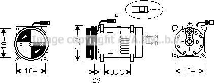 Ava Quality Cooling DFK025 - Kompresors, Gaisa kond. sistēma autodraugiem.lv