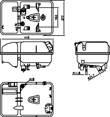 Ava Quality Cooling DFT106 - Kompensācijas tvertne, Dzesēšanas šķidrums autodraugiem.lv