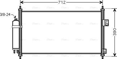 Ava Quality Cooling DN5263D - Kondensators, Gaisa kond. sistēma autodraugiem.lv