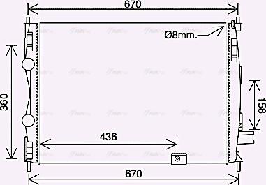 Ava Quality Cooling DN2445 - Radiators, Motora dzesēšanas sistēma autodraugiem.lv