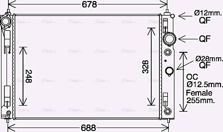 Ava Quality Cooling DN2450 - Radiators, Motora dzesēšanas sistēma autodraugiem.lv