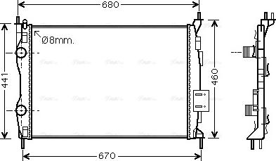 Ava Quality Cooling DN2413 - Radiators, Motora dzesēšanas sistēma autodraugiem.lv