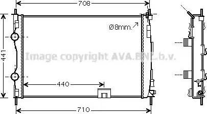 Ava Quality Cooling DN 2288 - Radiators, Motora dzesēšanas sistēma autodraugiem.lv