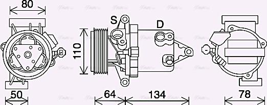 Ava Quality Cooling DNAK437 - Kompresors, Gaisa kond. sistēma autodraugiem.lv