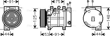Ava Quality Cooling DNAK259 - Kompresors, Gaisa kond. sistēma autodraugiem.lv