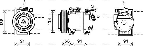 Ava Quality Cooling DNK344 - Kompresors, Gaisa kond. sistēma autodraugiem.lv