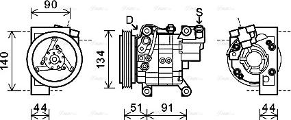 Ava Quality Cooling DNK345 - Kompresors, Gaisa kond. sistēma autodraugiem.lv