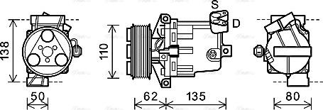 Ava Quality Cooling DNK342 - Kompresors, Gaisa kond. sistēma autodraugiem.lv