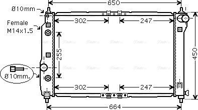 Ava Quality Cooling DWA2068 - Radiators, Motora dzesēšanas sistēma autodraugiem.lv