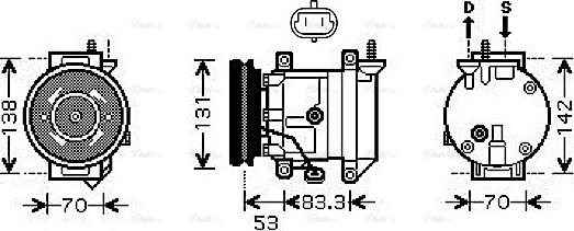 Ava Quality Cooling DWAK080 - Kompresors, Gaisa kond. sistēma autodraugiem.lv