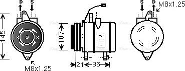 Ava Quality Cooling DWAK079 - Kompresors, Gaisa kond. sistēma autodraugiem.lv