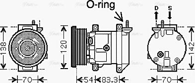 Ava Quality Cooling DWAK071 - Kompresors, Gaisa kond. sistēma autodraugiem.lv