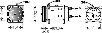 Ava Quality Cooling DZAK017 - Kompresors, Gaisa kond. sistēma autodraugiem.lv