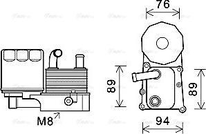 Ava Quality Cooling FD3598H - Eļļas radiators, Motoreļļa autodraugiem.lv