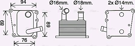 Ava Quality Cooling FD3598 - Eļļas radiators, Motoreļļa autodraugiem.lv