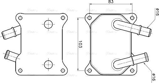 Ava Quality Cooling FD3699 - Eļļas radiators, Motoreļļa autodraugiem.lv