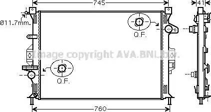 Ava Quality Cooling FD 2424 - Radiators, Motora dzesēšanas sistēma autodraugiem.lv