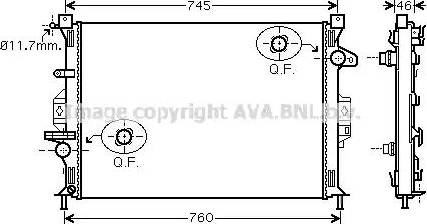 Ava Quality Cooling FD 2421 - Radiators, Motora dzesēšanas sistēma autodraugiem.lv